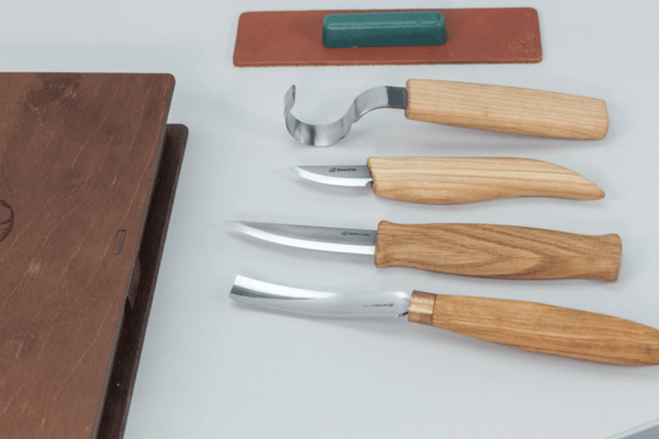 Beavercraft Spoon and Kuksa Carving Professional Set in gift book-box S43 book - KNIFESTOCK