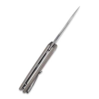 KUBEY Liner Lock Flipper Folding Knife Tan G10 Handle KU055C - KNIFESTOCK