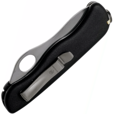 Victorinox SENTINEL, clip, One Hand, non wavy, black 0.8416.M3 - KNIFESTOCK