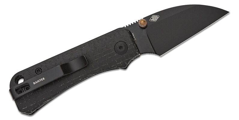 Civivi Baby Banter Wharncliffe Black Burlap Micarta Handle C19068SC-1 - KNIFESTOCK