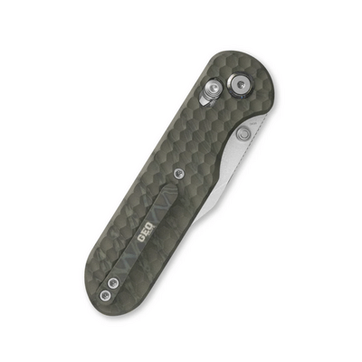 GEO Knife Ethereal Cutter SW M390 Blade Tiger Stripe Pattern Flamed Ti - KNIFESTOCK