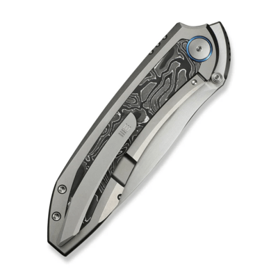 WE Knife Winsome Gray Titanium Handle With Aluminum Foil Carbon Fiber InlayHand Rubbed Satin Bohler - KNIFESTOCK