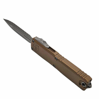 Microtech ULTRATECH GEN IV D/E APOCALYPTIC FULL SERRATE TAN 11224-12APTA - KNIFESTOCK