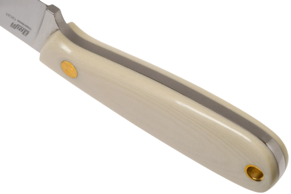 Brisa Necker 70-Ivory micarta 12C27 Flat Sheath Necker 70 Leather BRS-007-9808-1549 - KNIFESTOCK