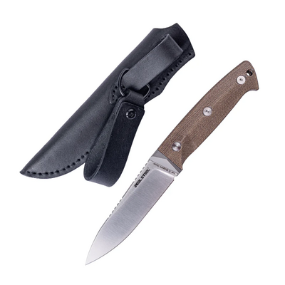 Real Steel Black Thorn Micarta Satin with titanium bolster RE-3621NM - KNIFESTOCK