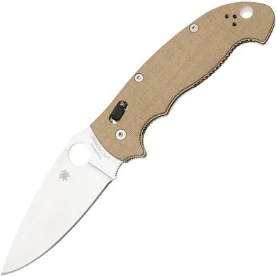 Spyderco Manix 2 XL Brown Canvas Micarta CPM CRU-WEAR Reveal 14 C95MPCW2 - KNIFESTOCK