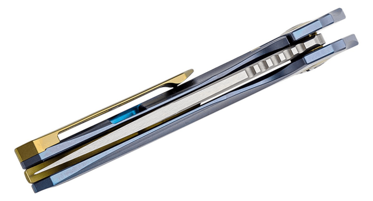 Bestech VIGIL M390, Satin, Titanium, Blue BT2201B - KNIFESTOCK