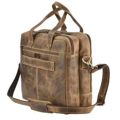 GreenBurry Vintage Leather Briefcase Antique brown 43x34cm - KNIFESTOCK