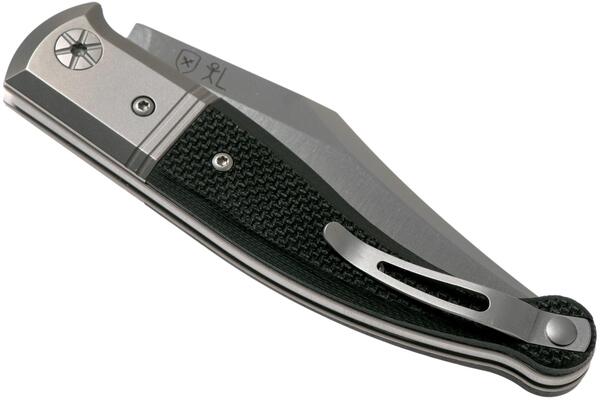 Lionsteel Niolox blade, Black G10 Handle, Titanium Bolster &amp; liners GT01 GBK - KNIFESTOCK