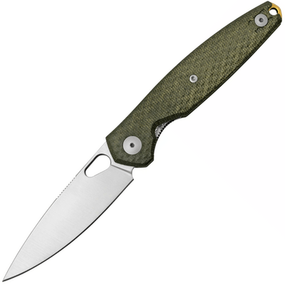 Giant Mouse ACE REO Green Canvas Micarta / Satin Magnacut - KNIFESTOCK