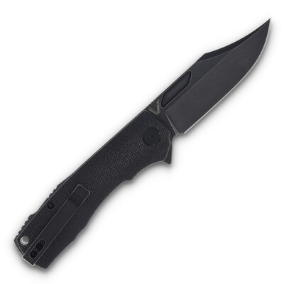 Petrified Fish PFP03 Victor Black Stonewash K110 Black Micarta PFP03DMW - KNIFESTOCK