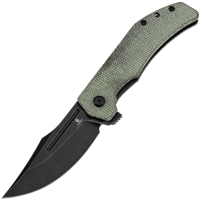 Tenable Knives Orion Blackwash 14C28N, Grön Micarta - KNIFESTOCK