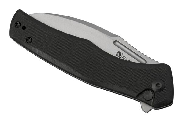 SENCUT Watauga Black G10 Handle Stonewashed D2 Blade S21011-1 - KNIFESTOCK