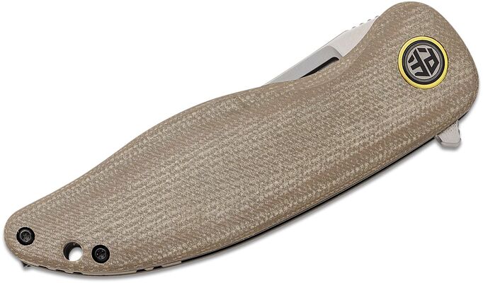 Petrified Fish PFP06 Simum Satin K110 khaki Micarta PFP06KAMS - KNIFESTOCK