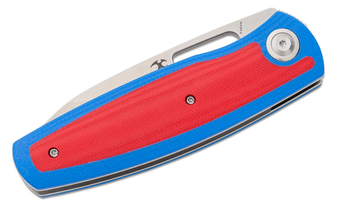 Kansept Mato Satin CPM-S35VN Blue and Red G10 K1050A1 - KNIFESTOCK