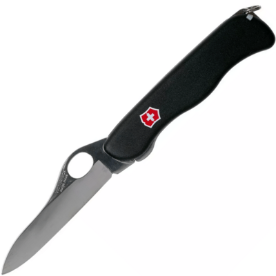 Victorinox SENTINEL, clip, One Hand, non wavy, black 0.8416.M3 - KNIFESTOCK