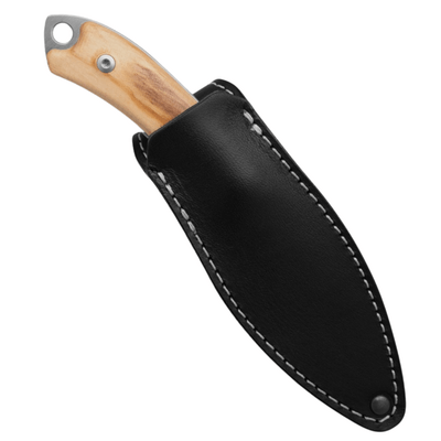 MKM POCKET TANGO 4 - MUK Satin Fixed bld, OLIVE WOOD  MK PT4-O - KNIFESTOCK