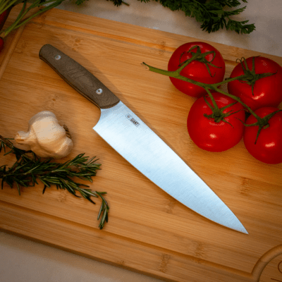 Giant Mouse Chef&#039;s Knife Green Canvas  / Satin Nitro B Blade GM-KITCHEN-CHEF - KNIFESTOCK