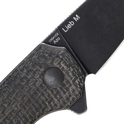 Kizer Lieb M Button Lock Black Micarta  V3541C2 - KNIFESTOCK