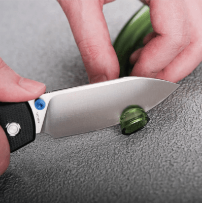 Vosteed Raccoon(Top Liner Lock) 14C28N Satin Black Micarta A2903 - KNIFESTOCK