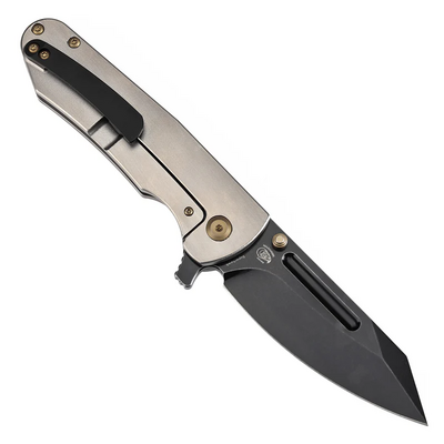 KANSEPT Superhawk Blackwash CPM S35VN 0.157&quot; / 4.0mm Titanium with Orange Peel Finish K1084A2 - KNIFESTOCK