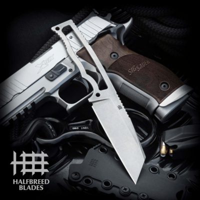 Halfbreed Blades Compact Field Knife - Fixed Blade - Wharncliffe CFK-04 STN - N6 - KNIFESTOCK