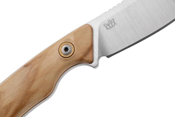 MKM POCKET TANGO 1 – MAGNACUT MUK Satin Fixed bld, OLIVE WOOD hdl, +POCKET LEATH - KNIFESTOCK