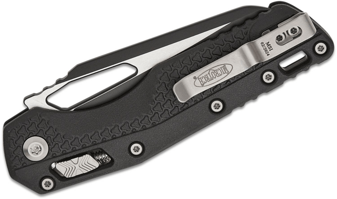 Microtech MSI® S/E Tri-Grip Black Injection Molded Black Blade with Beadblast Ha - KNIFESTOCK