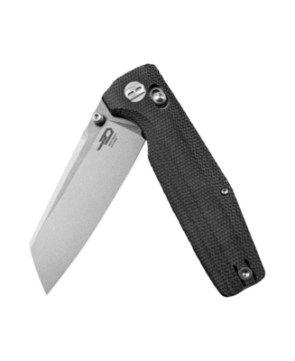 Bestech SLASHER D2 Stone wash Micarta Black Bar Lock BG56A-1 - KNIFESTOCK