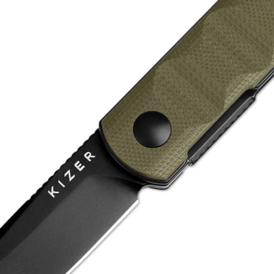 Kizer Bamboo Nitro-V Black PVD OD Green G10 Handles V3722A2 - KNIFESTOCK