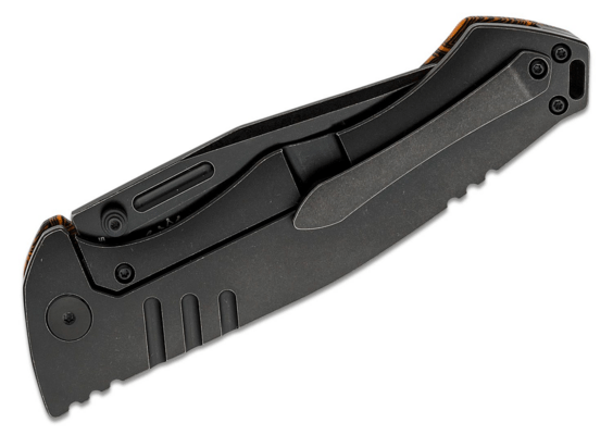 Bestech KEEN II S35VN, Black Stonewashed, Black orange G10+Titanium, Black+Orange BT2301F - KNIFESTOCK
