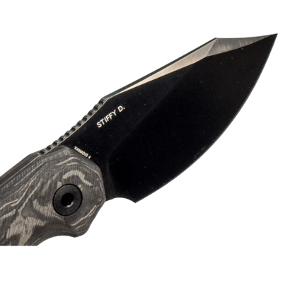 Kunwu STIFFY D. KNFS Limited Edition 50pcs VANADIS 4 DLC + Marble Carbon Fiber - KNIFESTOCK