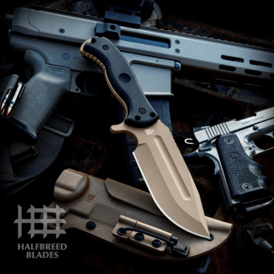 Halfbreed Blades Large Bush Knife - Fixed Blade LBK-01 Gen-1 DE - K110 - KNIFESTOCK