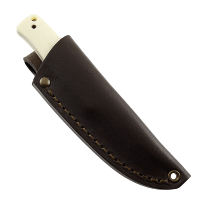 Brisa PK70Fx - Ivory micarta 12C27 Scandi Sheath Bobtail 80 Leather BR-462-66679-1550 - KNIFESTOCK