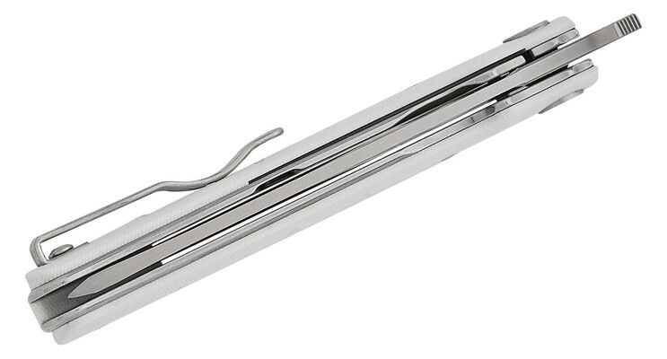 Petrified Fish PFB04 Tena Satin D2 White G10 PFB04WS - KNIFESTOCK