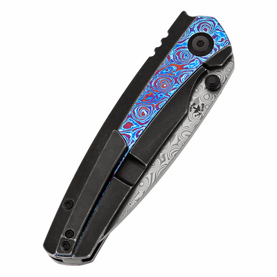 Kansept Raven Damascus,Blackwash Ti,Timascus K2109A4 - KNIFESTOCK