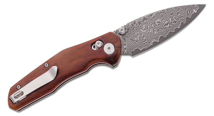 Bestech Ronan Damascus Acid-etched Rosewood Red BMK02L - KNIFESTOCK