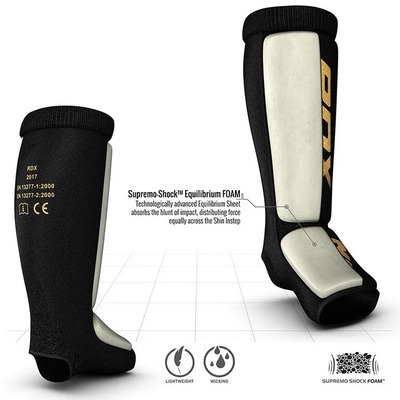 RDX HOSIERY SHIN INSTEP FOAM BLACK/GOLD XXL - KNIFESTOCK