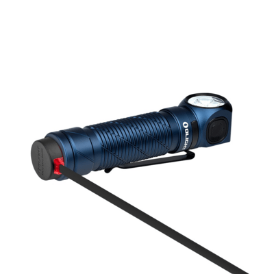 Olight Perun 3 Rechargeable LED Flashlight (Midnight Blue) with Headlamp Headband - KNIFESTOCK