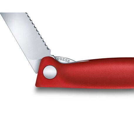 Victorinox Kuchynský nôž skladací desiatový nôž Swiss Classic vlnkované ostrie 11 cm - KNIFESTOCK