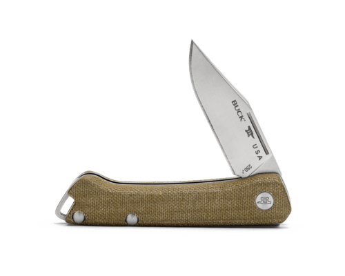 Buck Saunter, Clip Point, Green Micarta BU-0250GRS1 - KNIFESTOCK