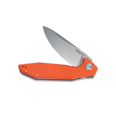 KUBEY Nova Liner Lock Flipper Folding Pocket Knife Orange G10 Handle KU117H - KNIFESTOCK