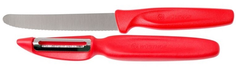 WUSTHOF univerzális kés + hámozó készlet, piros - KNIFESTOCK