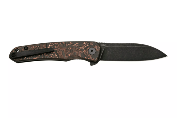 QSP Knife Otter, S35VN Blade, Copper Foil Carbon Fiber Handle QS140-B2 - KNIFESTOCK