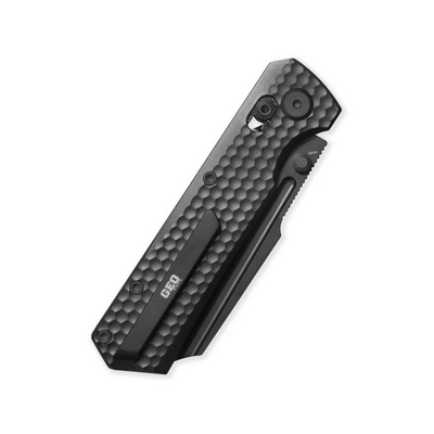 GEO Knife Noxiz Black DLC M390 Blade Black Ti - KNIFESTOCK