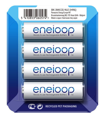 Panasonic Eneloop R6/AA 1900mAh – 4 stuks BK-3MCCE/4LE - KNIFESTOCK