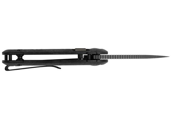 Kizer Microbe 14C28N, Gray Stonewashed, Vortex Micarta V2742A5 - KNIFESTOCK