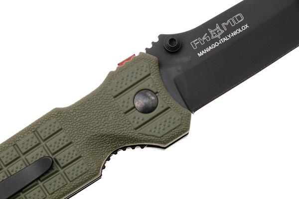 Fox Knives Predator Evolution, Black Niolox, Green FRN FX-449 OD - KNIFESTOCK