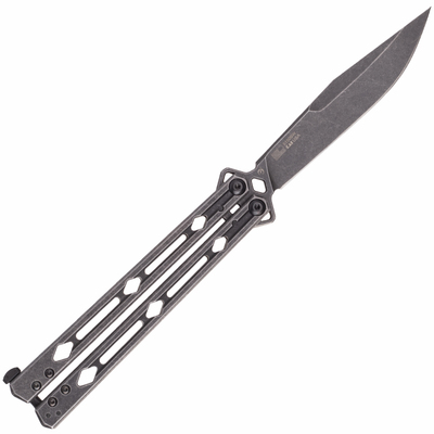 KERSHAW LUCHA Balisong Knife, Blackwash K-5150BW - KNIFESTOCK