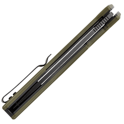 Petrified Fish PFB02 Loco Black Stonewashed D2 Green G10 PFB02GRDW - KNIFESTOCK